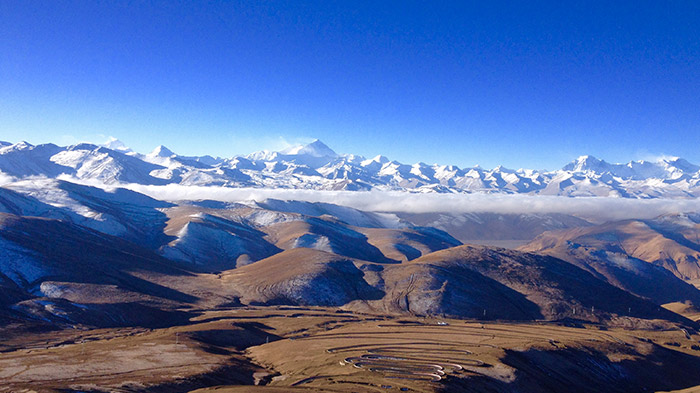The View of the Himalayas from Gawula Pass