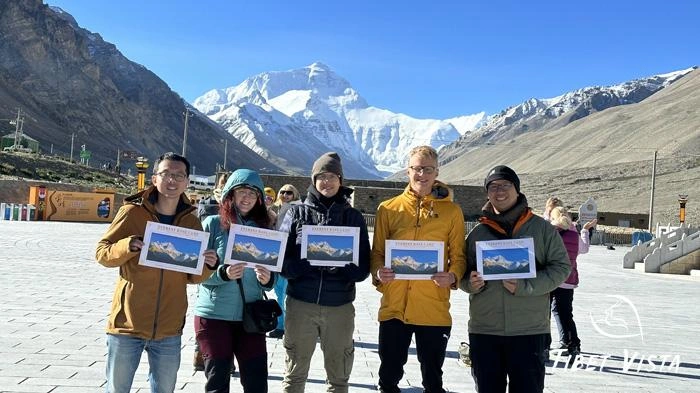 Our guests admire the stunning view of Mt. Everest