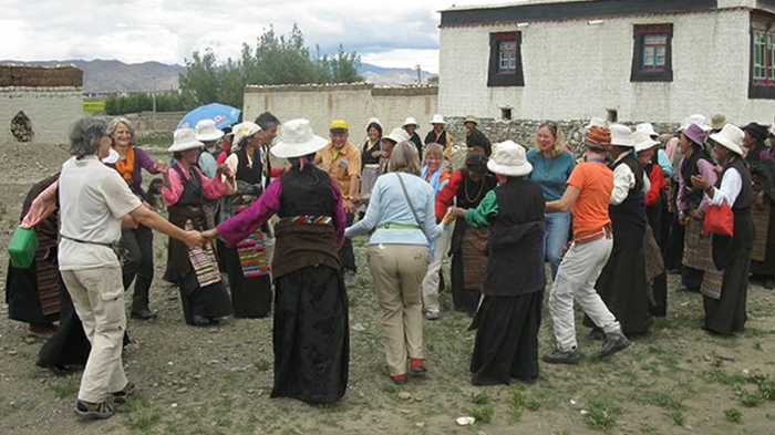 Our beloved guests dance with locals at Ongkor Festival