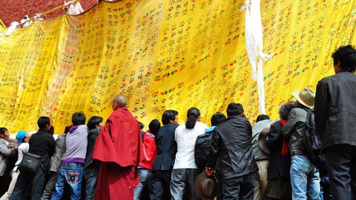 Ganden Thangka Unveiling Festival in Tibet