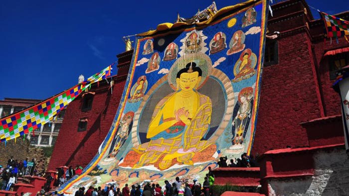 Ganden Thangka Unveiling Festival in Tibet