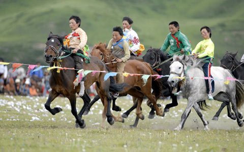 Yushu Horse Racing Festival in Amdo Tibetan Area