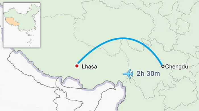 Chengdu to Lhasa Flight
