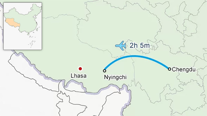Chengdu to Nyingchi Flight