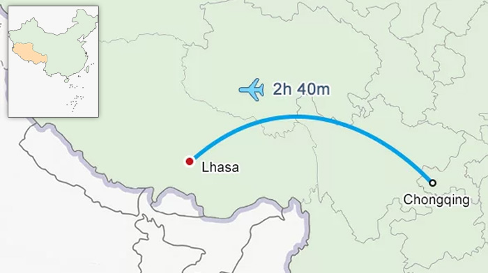 Chongqing to Lhasa Flight