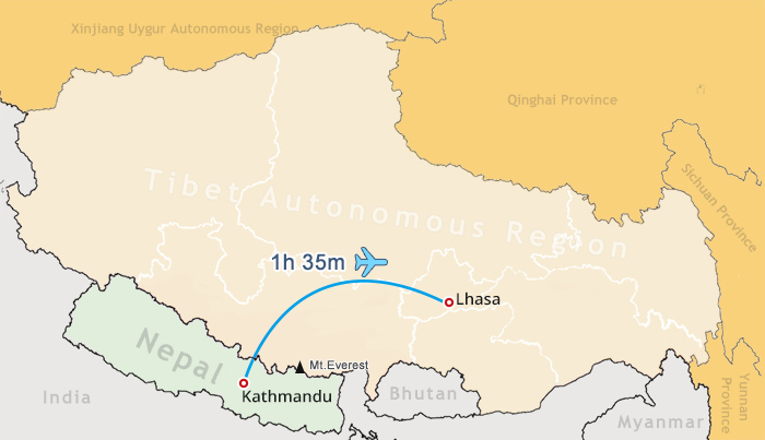 Kathmandu to Lhasa Flight