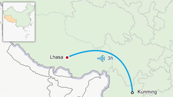 Kunming to Lhasa Flight