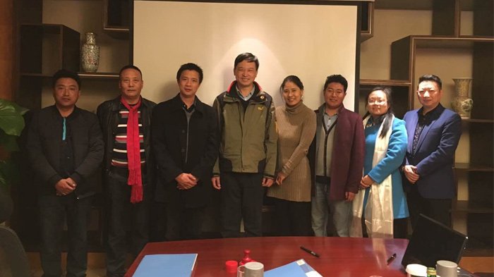 Tibet Vista with leaders of Gyantse County