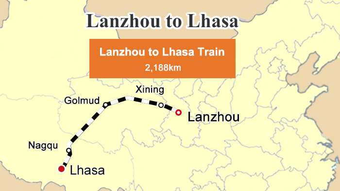 lanzhou lhasa train map