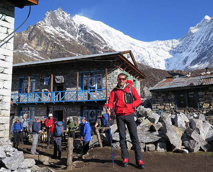 Trekkers are ready to continue their journey in Nepal.
