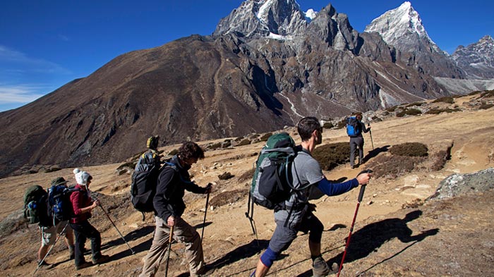 trekking in Nepal in winter