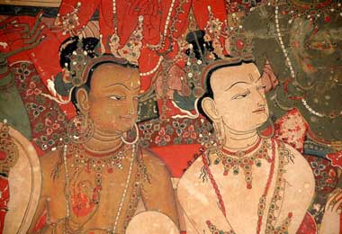The mural paintings in Shalu Monastery are considered to be the most ancient and beautiful in Tibet.