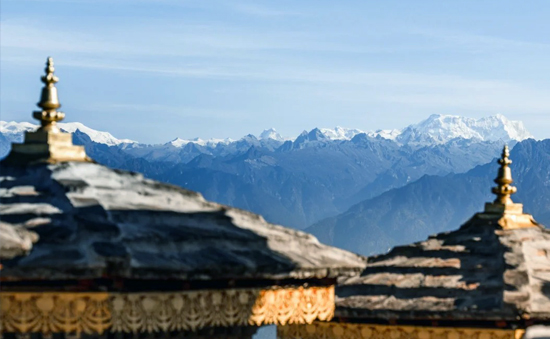The Himalayas from Dochula Pass