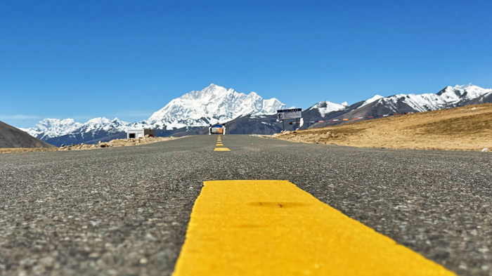 The road to Everest Base Camp in Tibet