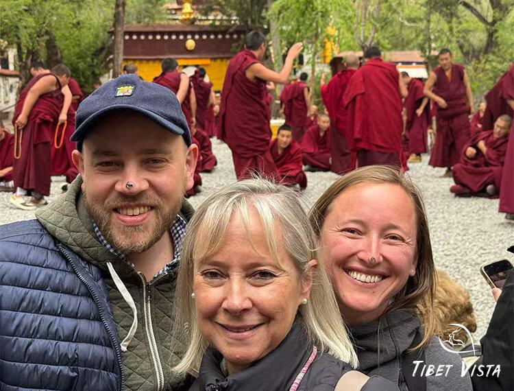 witnessing monk debates at Sera Monastery in Lhasa.