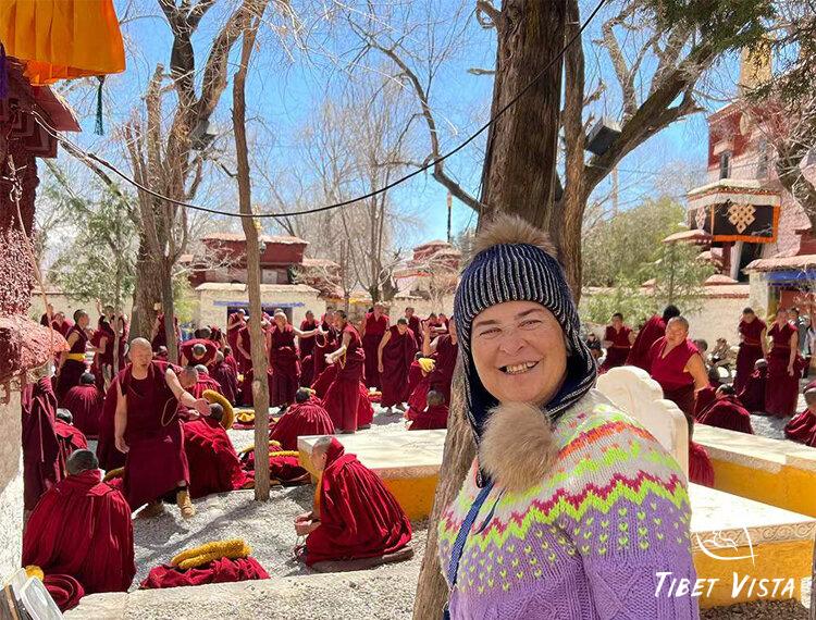 witnessing monk debates at Sera Monastery in Lhasa.