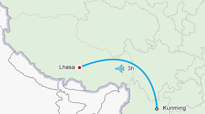 Kunming to Lhasa Flights