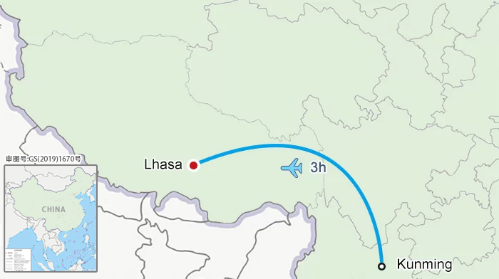 Kunming to Lhasa Flights