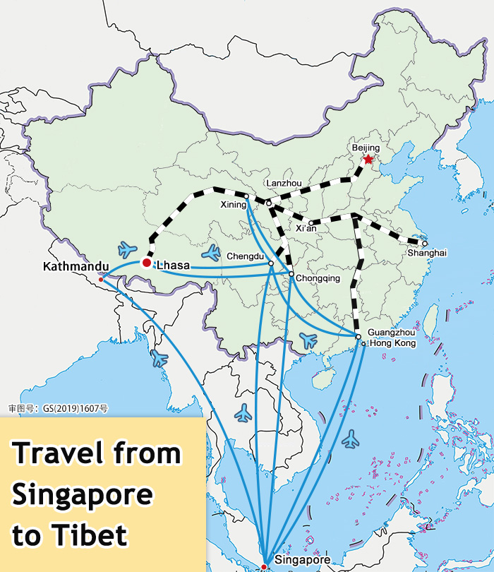 Travel from Singapore to Tibet