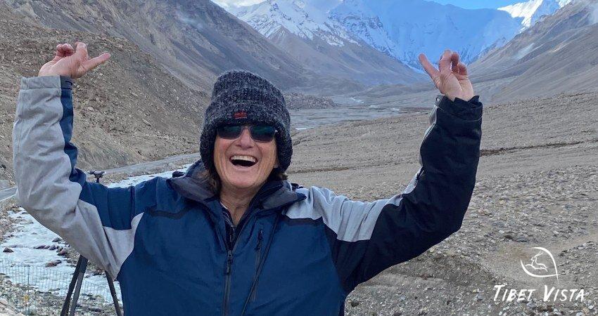 reaching the Tibet Everest Base Camp