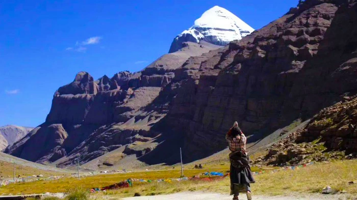 Local Tibetans Kora around Mount Kailash