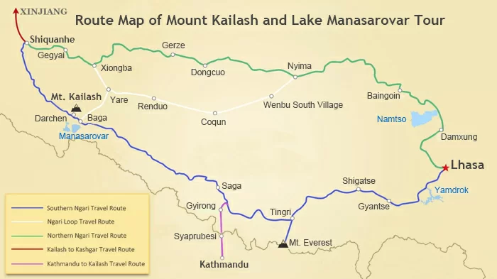 Kailash Mansarovar Yatra from Nepal travel route
