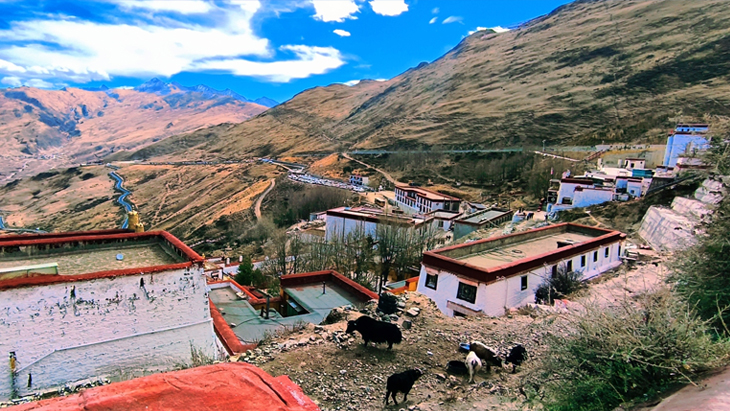 Tibetan Monastery in the Valley