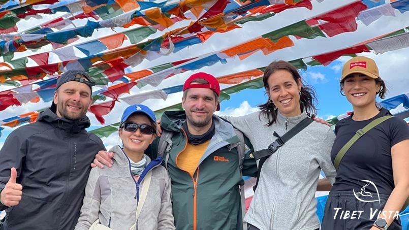 enjoy ganden kora and hang tibetan prayer flags