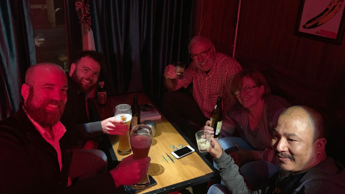 Enjoying the nightlife in a musical bar of Lhasa