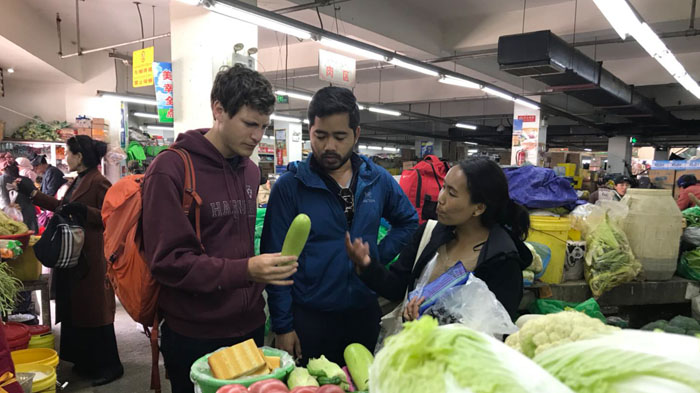 Tromsikhang Market in Lhasa, Tibet