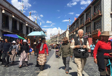 Barkhor Street in Lhasa old town