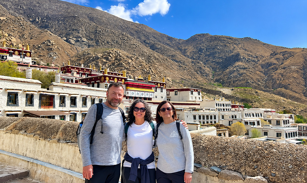 Travelers Visiting Drepung Monastery in Lhasa