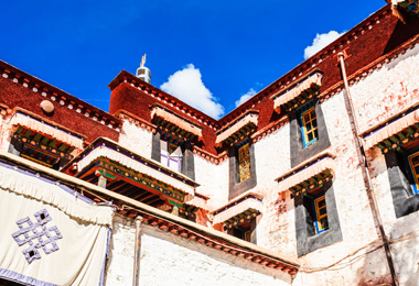 Splendid exterior view of Drepung Monastery