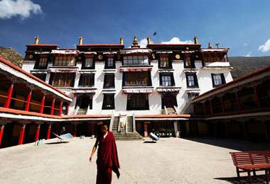 Courtyard of  Drepung Monastery