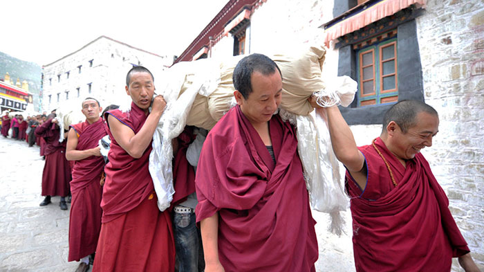 Shoton Thangka Festival in Drepung Monastery