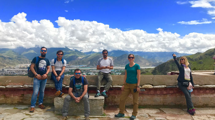 Getting a panoramic view of Lhasa city from Drepung Monastery