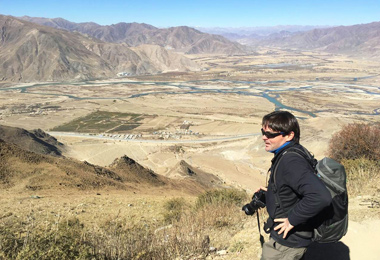 Overlooking Lhasa Valley in Ganden Kora