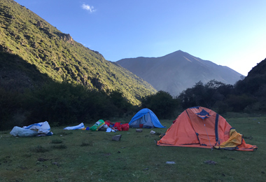 Camping in Ganden to Samye trek