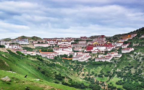 Ganden Monastery in Lhasa, Tibet
