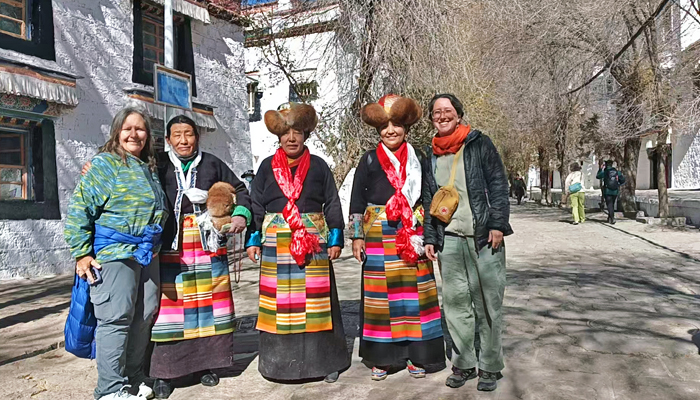 Meet local Tibetan at a monastery in Lhasa