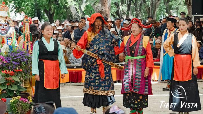 Tibetan Opera during Shoton Festival in Norbulingka