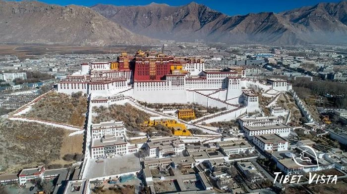 The iconic Potala Palace in Lhasa Valley