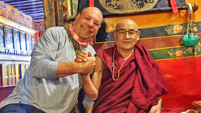 Photo with a Local Monk