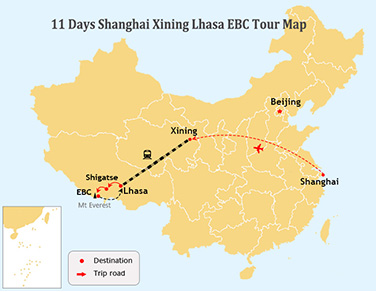 10 Days Xining and Tibet Natural Scenery Tour from Shanghai