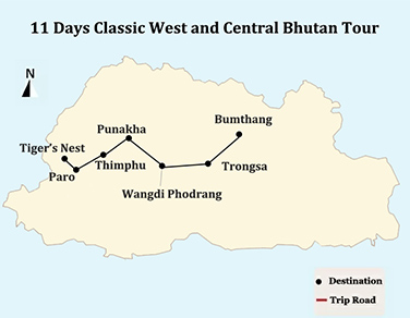 11 Days Classic West and Central Bhutan Tour
