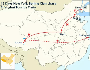 12 Days New York Beijing Xian Lhasa Shanghai Tour by Train