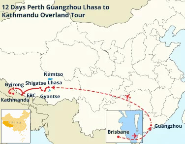 12 Days Perth Guangzhou Lhasa to Kathmandu Overland Tour