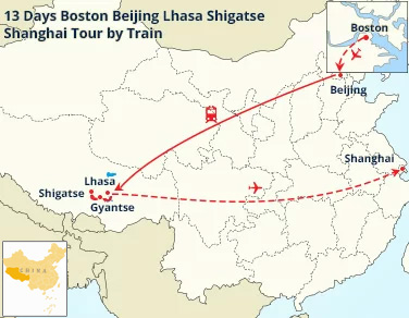 13 Days Boston Beijing Lhasa Shigatse Shanghai Tour by Train