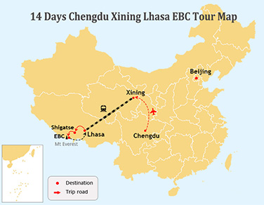 13 Days Mt. Everest Adventure Tour from Chengdu by Train