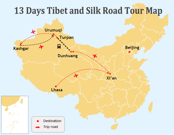 20++ Silk road xinjiang map new
